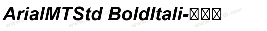 ArialMTStd BoldItali字体转换